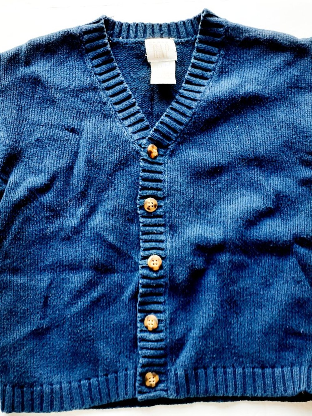 Vintage Gap Toddler Cardigan Sweater Navy Blue V-Neck Boys Girls 2T-3T
